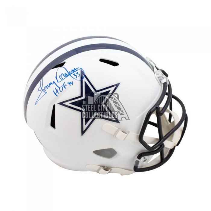 Tony Dorsett Autographed Dallas Cowboys Eclipse Mini Football Helmet - BAS  COA (Silver Ink)