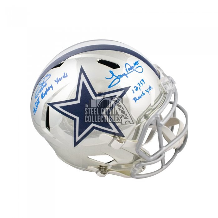 Emmitt Smith Autographed Dallas Cowboys Chrome Full-Size Football