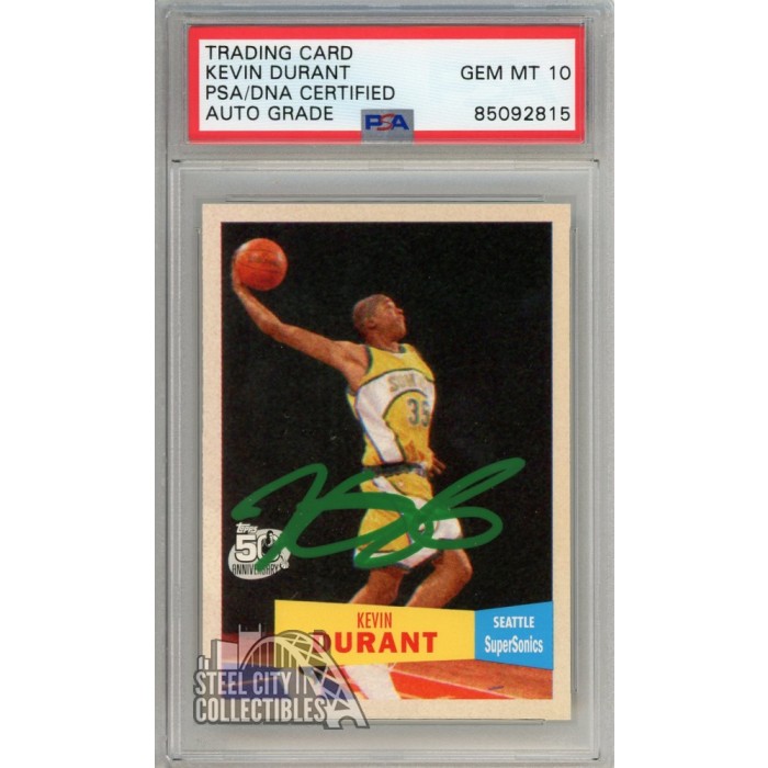 Kevin Durant 2007-08 Topps 57-58 Throwback Autograph Rookie Card #112 ...