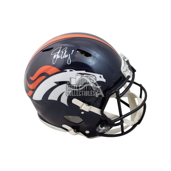 JOHN ELWAY Denver Broncos SIGNED Full-Size AMP Speed Authentic Helmet BAS  COA