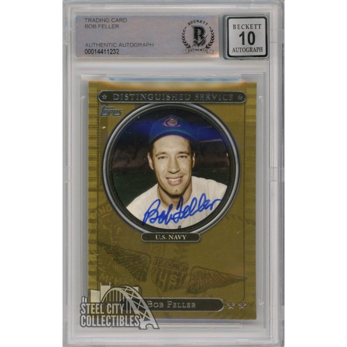 Bob Feller 2005 Topps Fan Favorites Baseball Autograph Card #88 BAS 10