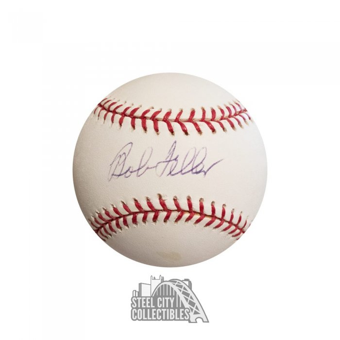 Bob Feller Autographed Official American League Baseball - JSA COA - Slight  Discoloration