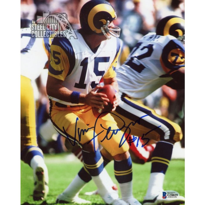 Vince Ferragamo Autographed Los Angeles Rams 8x10 Photo - BAS COA