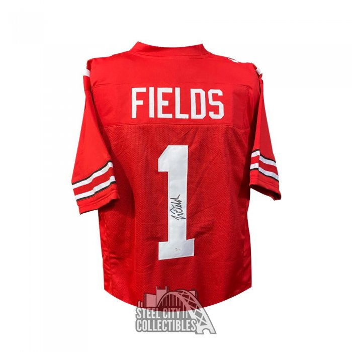 Justin Fields Signed Ohio State Buckeyes Jersey (JSA COA) 2021 Top