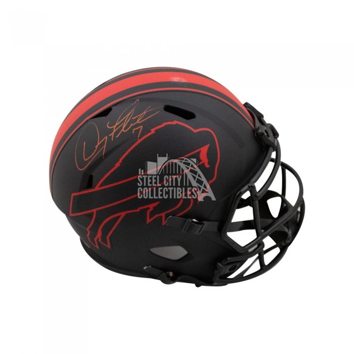 Doug Flutie Autographed Buffalo Bills Flash Mini Football Helmet - BAS  (White Ink)