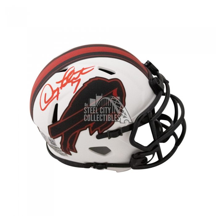 Doug Flutie Autographed Buffalo Bills Flash Mini Football Helmet - BAS ( White Ink)