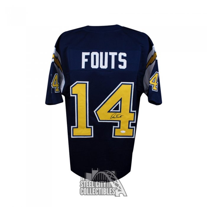 Dan Fouts Autographed San Diego Custom Dark Blue Football Jersey - JSA