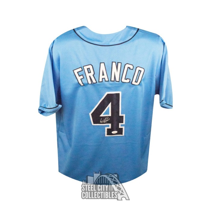 Wander Franco Signed Custom White Tampa Bay Baseball Jersey JSA – Golden  Autographs