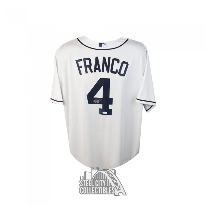 Wander Franco Autographed Tampa Bay Custom Blue Baseball Jersey 10-Count  Lot - JSA COA