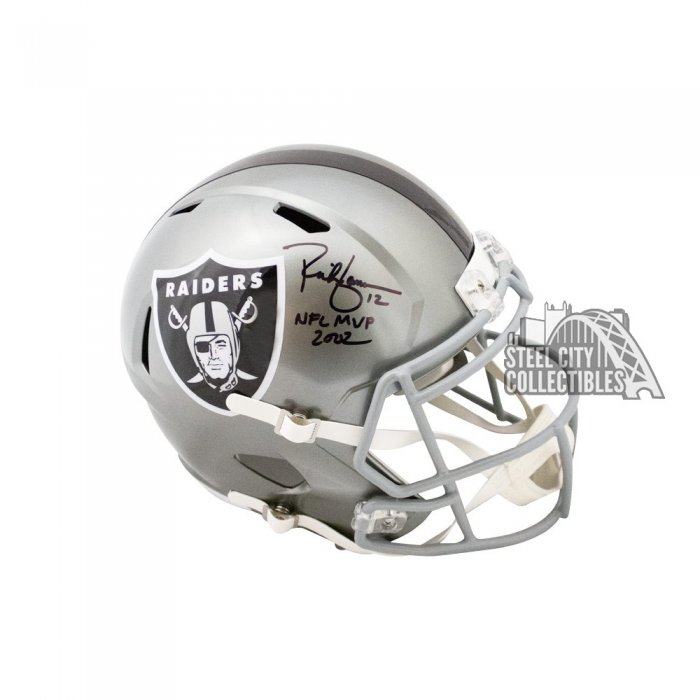 Rich Gannon NFL MVP Autographed Raiders Flash Replica Full-Size Football  Helmet - BAS