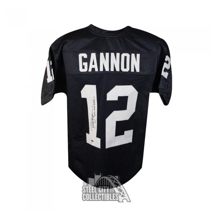 Rich Gannon NFL MVP 2002 Autographed Oakland Custom Football Jersey - BAS  COA