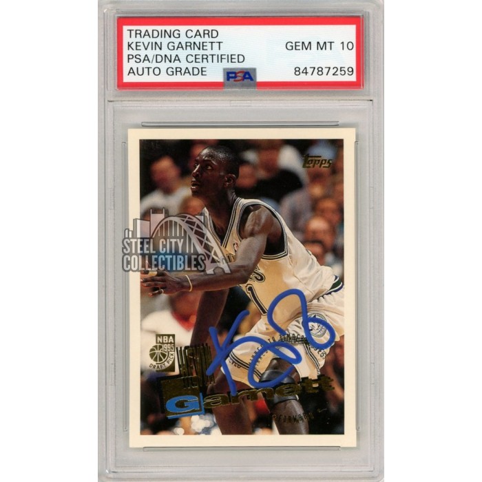 Kevin Garnett 1995-96 Topps Autograph Rookie Card #237 PSA/DNA 10 ...