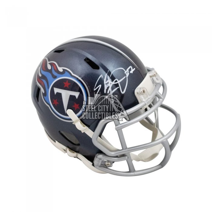 Eddie George 96 NFL ROY Autographed Titans Speed Authentic Full-Size Football  Helmet - BAS COA