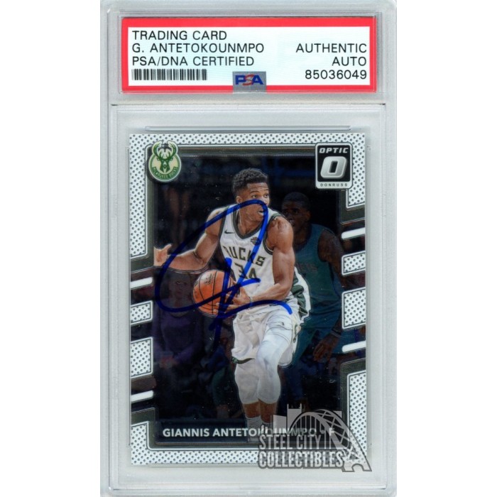 Giannis Antetokounmpo 2017-18 Panini Donruss Optic Autograph Card #81 ...