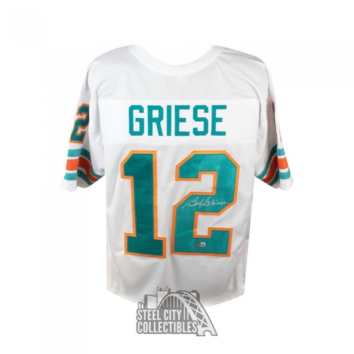 BOB GRIESE AUTOGRAPHED JERSEY *JSA* XL MIAMI DOLPHINS * FREE SHIP *