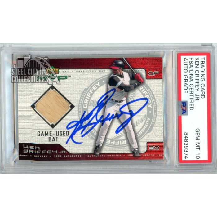 2000 Upper Deck MVP Game Used Bat Ken Griffey Jr. PSA/DNA Auto GEM