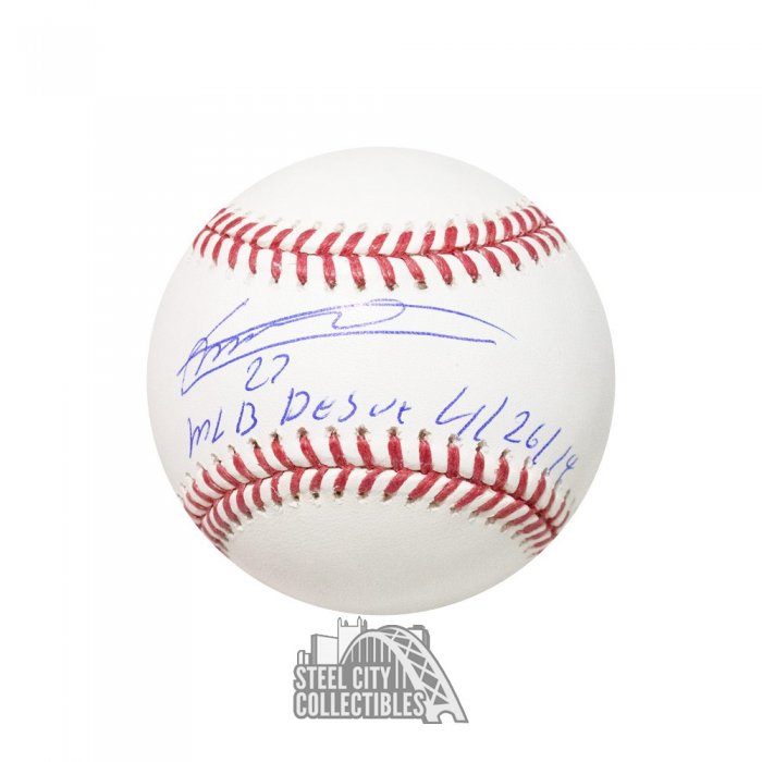 Vladimir Guerrero Jr Plakata Autographed Official MLB Baseball - JSA COA