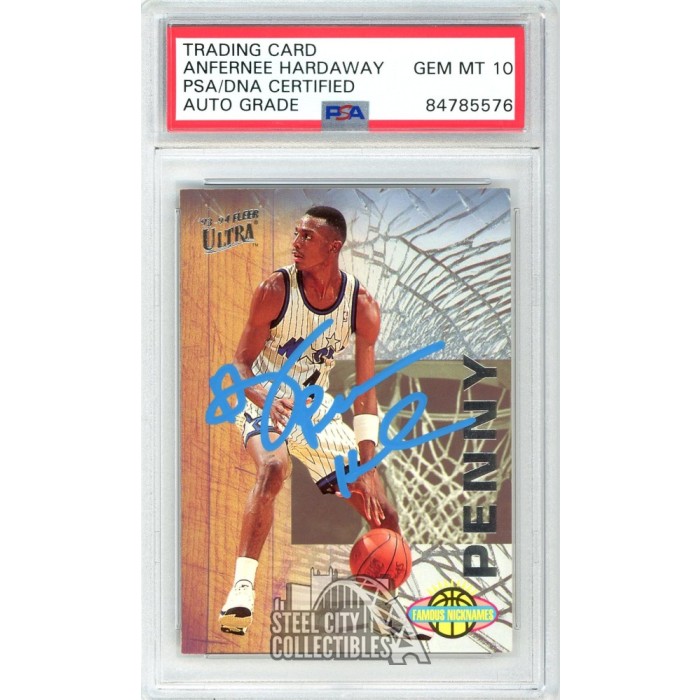 1993-94 Ultra #305 Anfernee Penny Hardaway BGS 10 Autograph Signed Roo — RSA