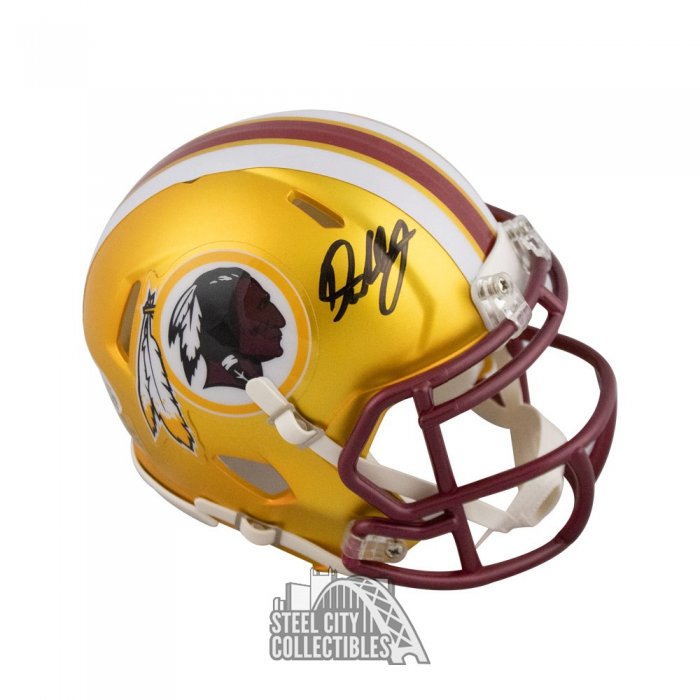 Dwayne Haskins Washington Redskins Signed Flat Black Mini Helmet (BAS —  Ultimate Autographs