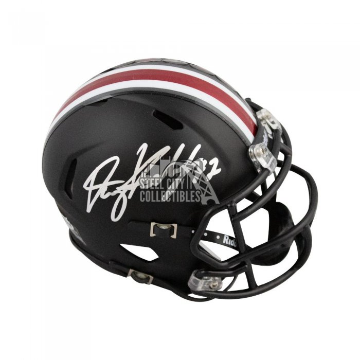 Dwayne Haskins Autographed Ohio State Chrome Mini Football Helmet - BAS COA