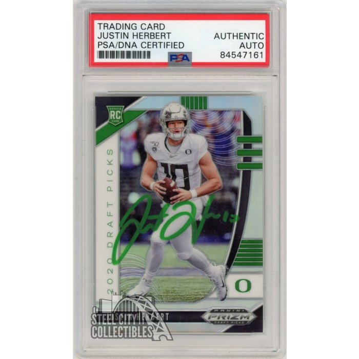 2020 PANINI PRIZM DRAFT PICKS JUSTIN HERBERT #102 SILVER PRIZM