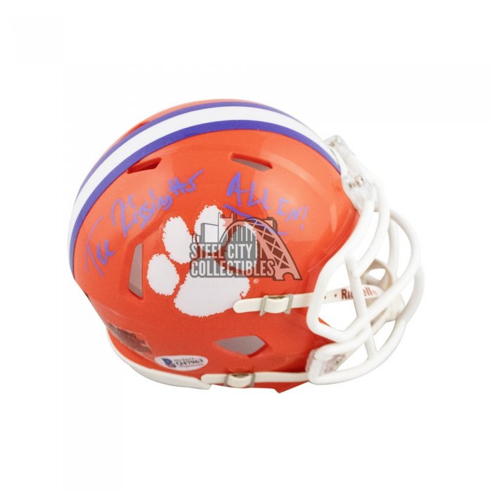 Tee Higgins Autographed Cincinnati Bengals Lunar Eclipse Authentic  Full-Size Football Helmet - BAS (Orange Ink)