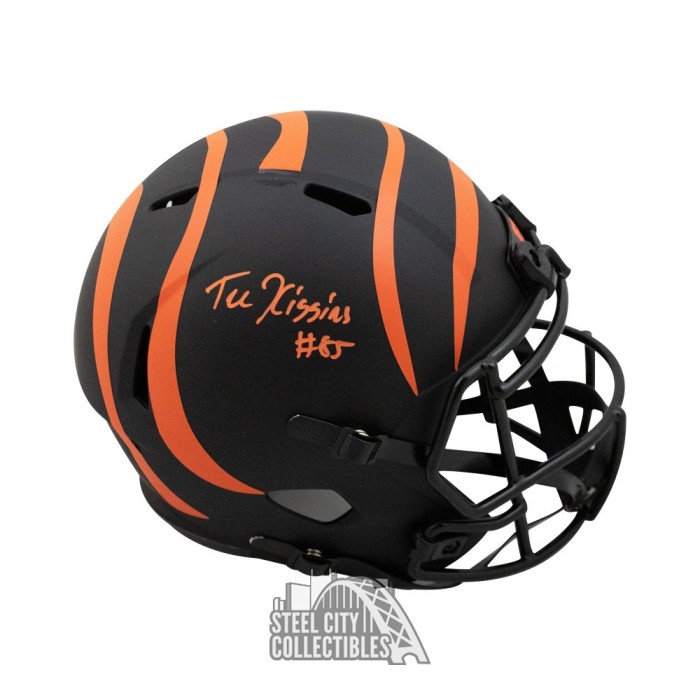 Tee Higgins Autographed Cincinnati Bengals Lunar Eclipse Authentic  Full-Size Football Helmet - BAS (Orange Ink)