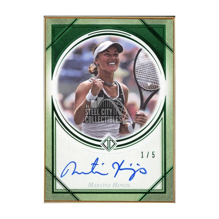 Martina Hingis 2020 Topps Transcendent Tennis Emerald Autograph Card 1/ ...