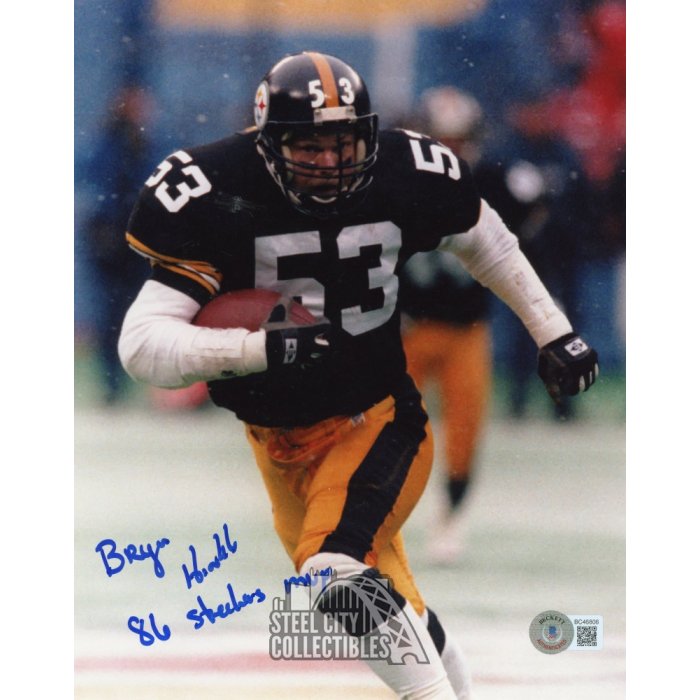 Bryan Hinkler 86 Steelers MVP Autographed Pittsburgh Steelers 8x10 Photo -  BAS (Running)