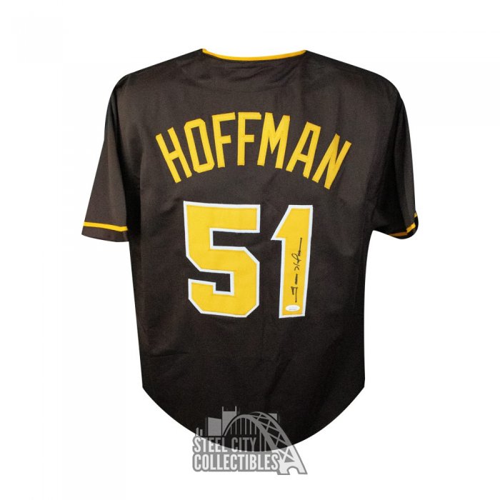 SAN DIEGO PADRES TREVOR HOFFMAN AUTOGRAPH #51 SALUTE TO SERVICE CAMO JERSEY  JSA