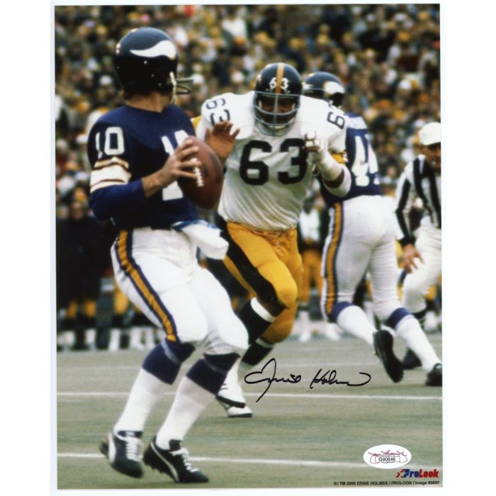 Ernie Holmes Autographed Pittsburgh Steelers 8x10 Photo (Running) - JSA ...