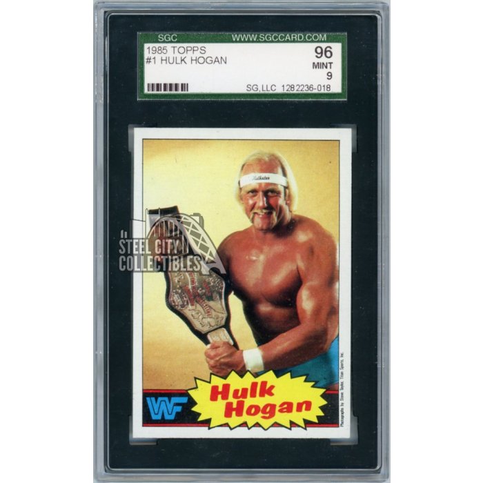 Hulk Hogan 1985 Topps World Wrestling Federation Rookie Card #1 SGC96 ...