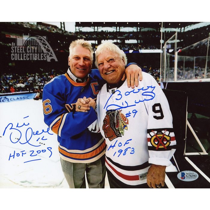 Sold at Auction: Bobby Hull and Brett Hull Dual Signed Chicago