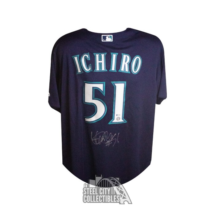 Ichiro Suzuki Seattle Mariners Majestic Official Name & Number T