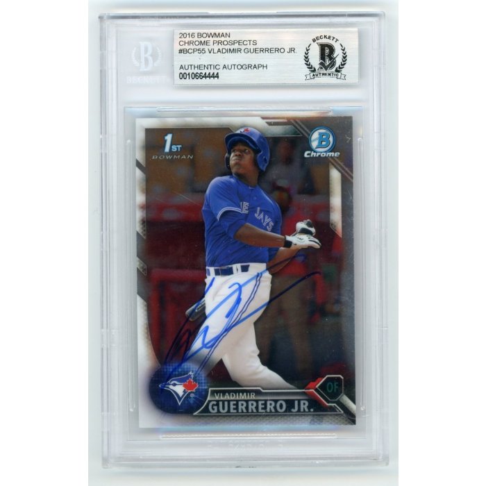 Vladimir Guerrero Jr Wander Franco 2022 Topps Slugger Reunion Blue  Autograph Card #329 PSA/DNA 10