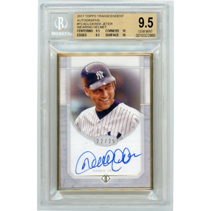 Derek Jeter 2017 Topps Transcendent Framed Autograph 22/25 - BGS 9.5 ...