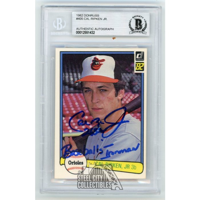 Cal Ripken Jr Baseballs Ironman 1982 Donruss Autographed Card