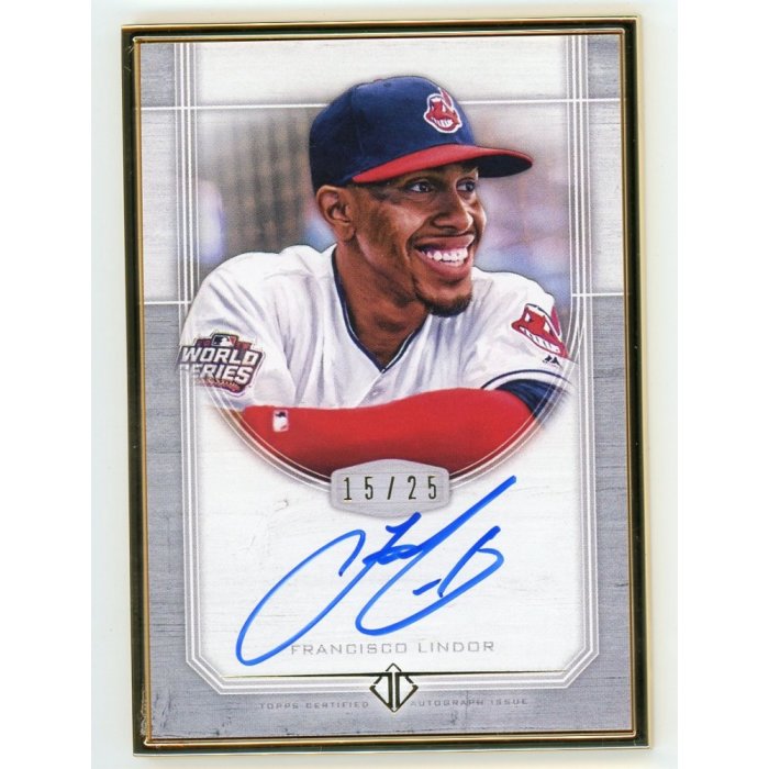 2018 Topps Clearly Authentic Francisco Lindor Auto /75 #MLBAA-FL - Legends  Fan Shop