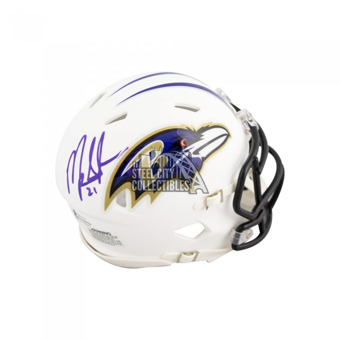 Mark Ingram Autographed Mini Helmet - Baltimore Ravens Black