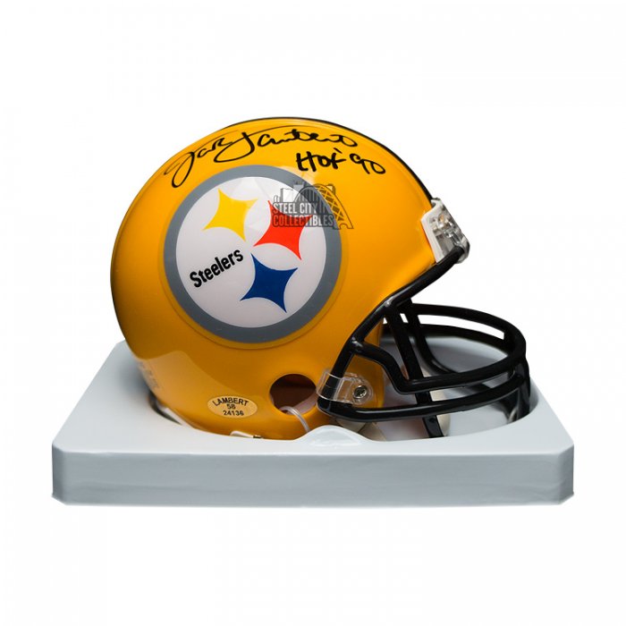 Jack Lambert Autographed Steelers Proline Full-Size Football Helmet JSA 8  Inscrip