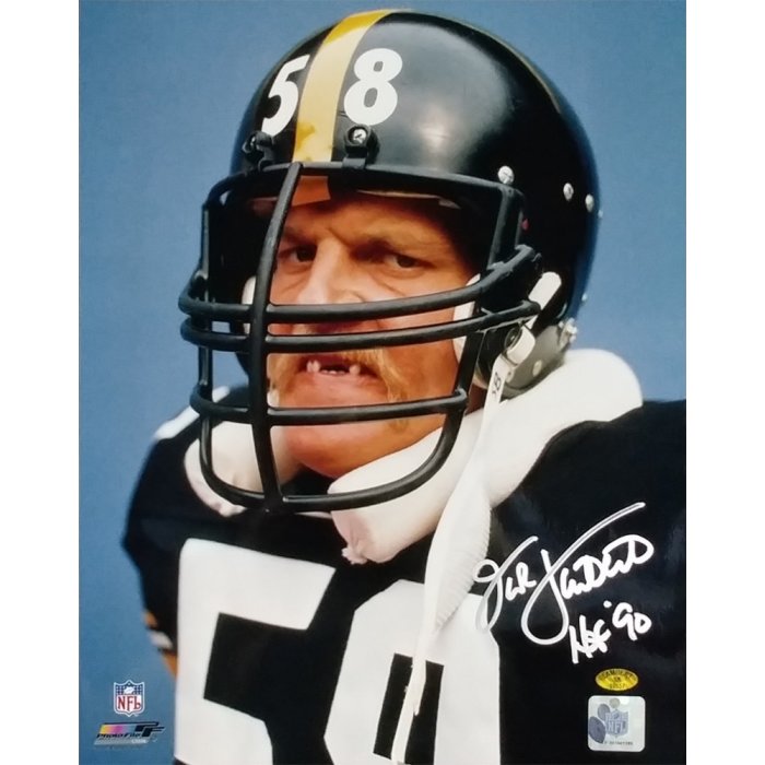 Pittsburgh Steelers #58 Jack Lambert Autographed Riddell Mini Throwback  Helmet