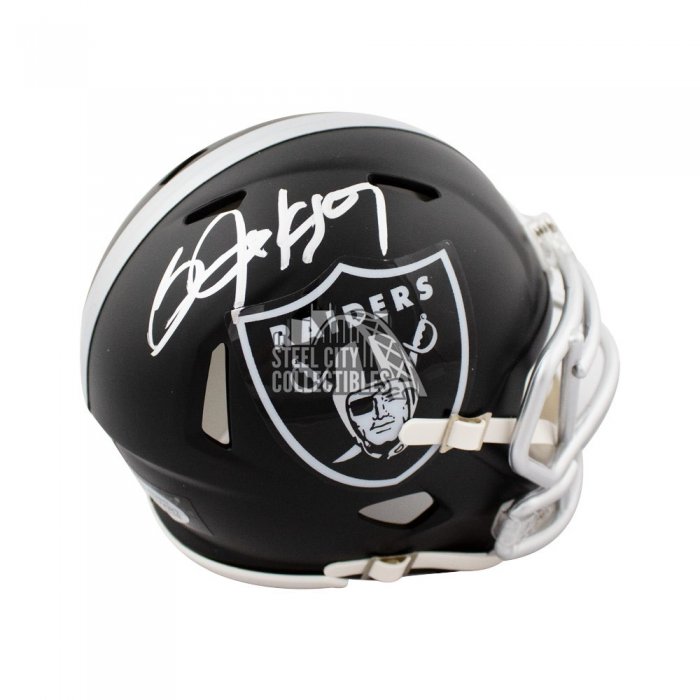 2018 Oakland Raiders team signed full size football helmet COA