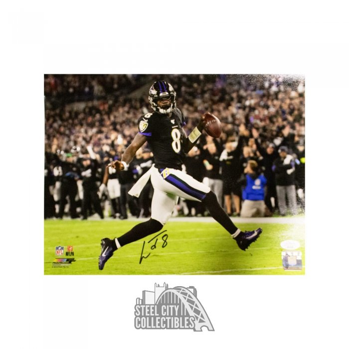 FRAMED Autographed/Signed LAMAR JACKSON Baltimore Ravens 11x14 Footbal –  Super Sports Center