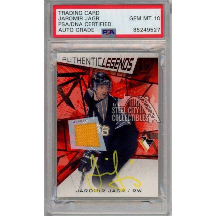 Jaromir Jagr 2021-22 Upper Deck SP Legends Autograph Jersey Card #103 ...