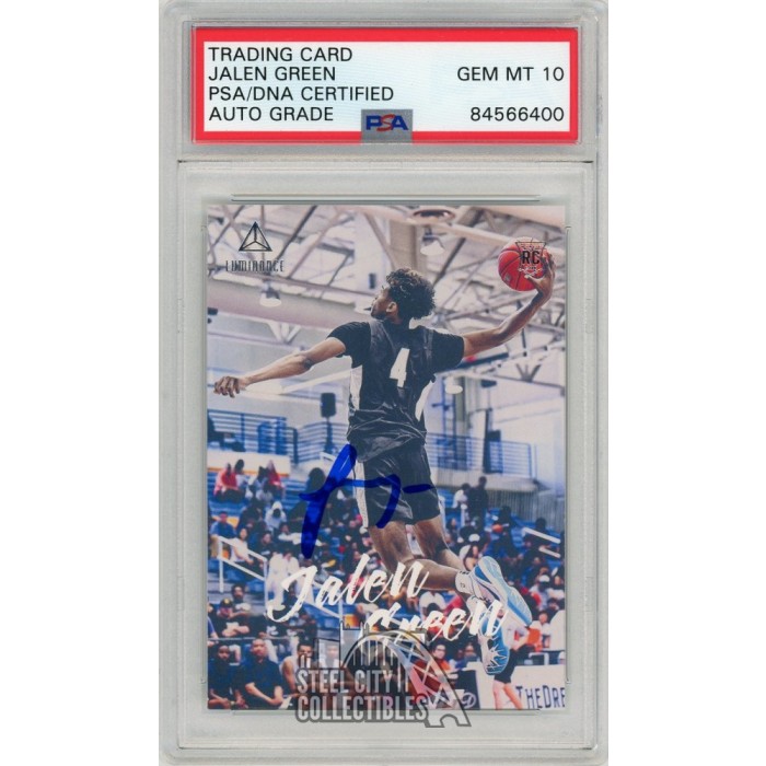 Jalen Green 2021-22 Panini Luminance Autograph Rookie Card #79 PSA