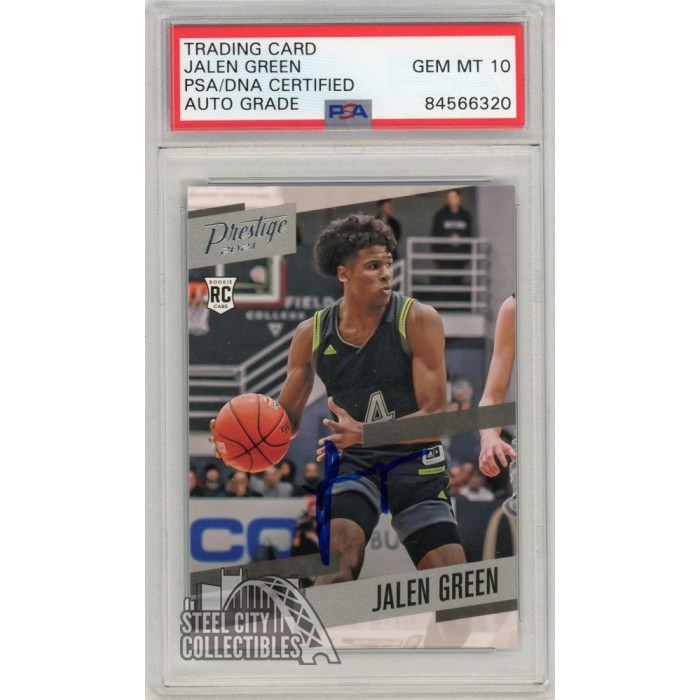 Jalen Green 2021-22 Panini Prestige Autograph Rookie Card #372 PSA