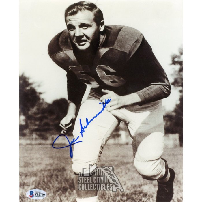 Joe Schmidt Detroit Lions signed Pittsburgh Panthers 8x10 photo BAS Beckett