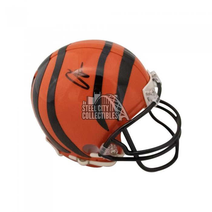 Chad Johnson Stats Autographed Cincinnati Bengals Eclipse Replica Full-Size  Football Helmet - BAS