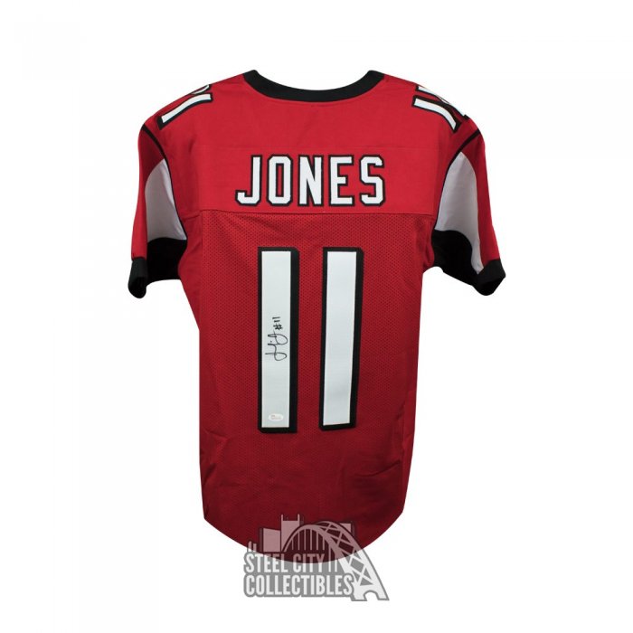 Julio Jones Autographed & Framed Red Atlanta Falcons Jersey Auto JSA COA