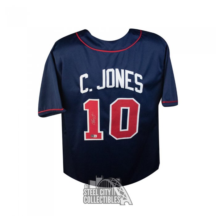 Chipper Jones Autographed Atlanta Custom White Baseball Jersey